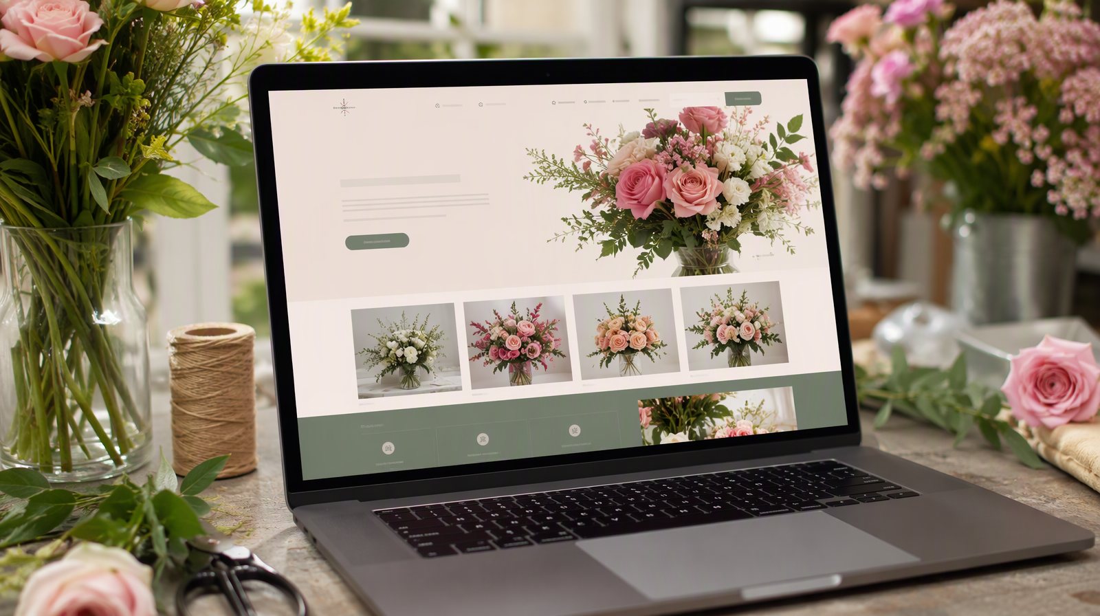 Sample flower shop website design concept